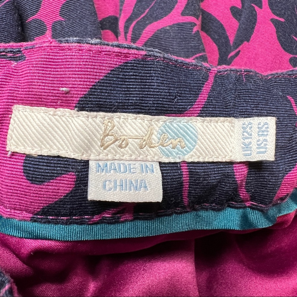 Boden fuchsia navy flared skater style/ A-line lined skirt/ 8S - Picture 3 of 8